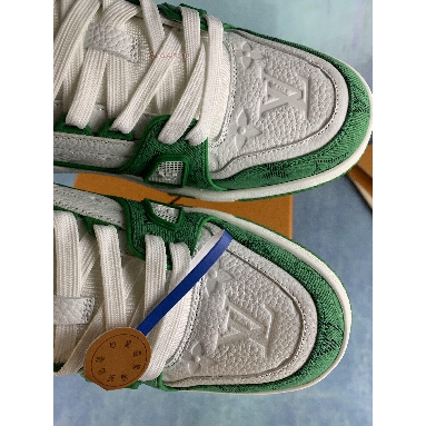 Buy Louis Vuitton Trainer Low "Green Monogram Denim" 1A9JHV Quality Reps Replicas Shoes