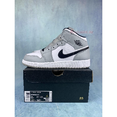 Buy Air Jordan 1 Mid GS "Light Smoke Grey" 554725-092 Quality Reps Replicas Shoes