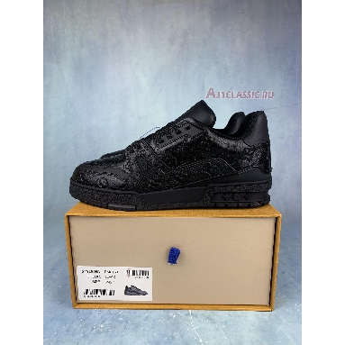 Buy Louis Vuitton Trainer Sneaker "Embossed Monogram - Black" 1A7WER Quality Reps Replicas Shoes