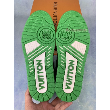 Buy Louis Vuitton Trainer Low "#54 Mini Monogram - Green White" 1AANG3 Quality Reps Replicas Shoes