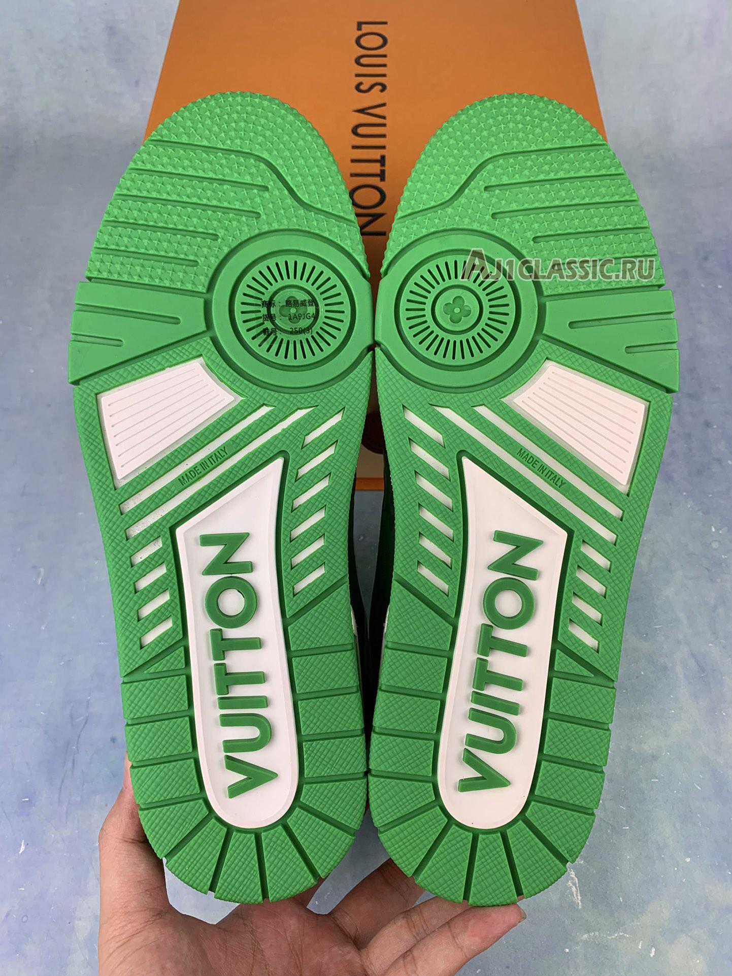 New Louis Vuitton Trainer Low "#54 Mini Monogram - Green White" 1AANG3 Shoes