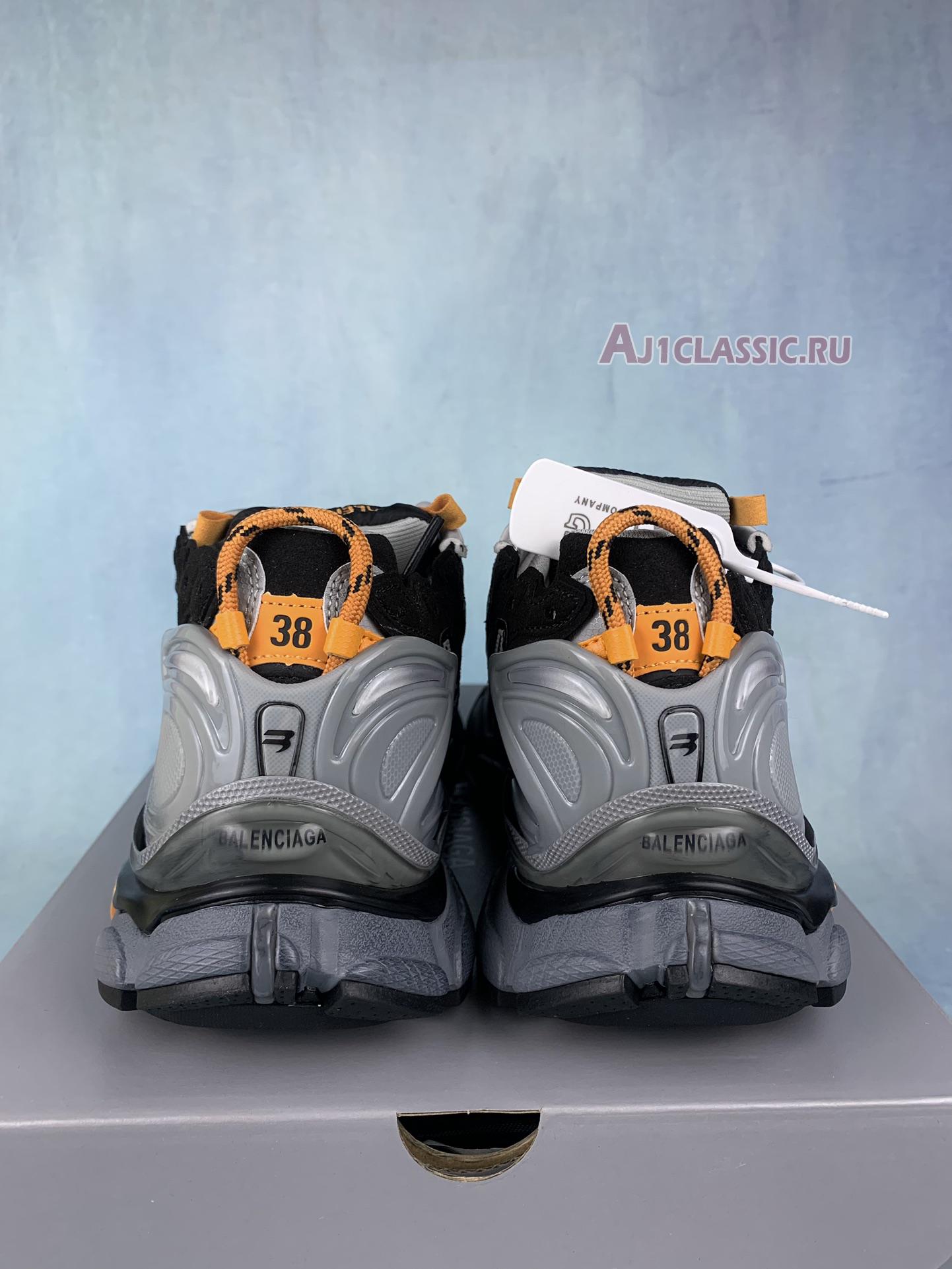 New Balenciaga Runner Sneaker "Black Grey Neon Orange" 772774 W3RNY 1878 Shoes