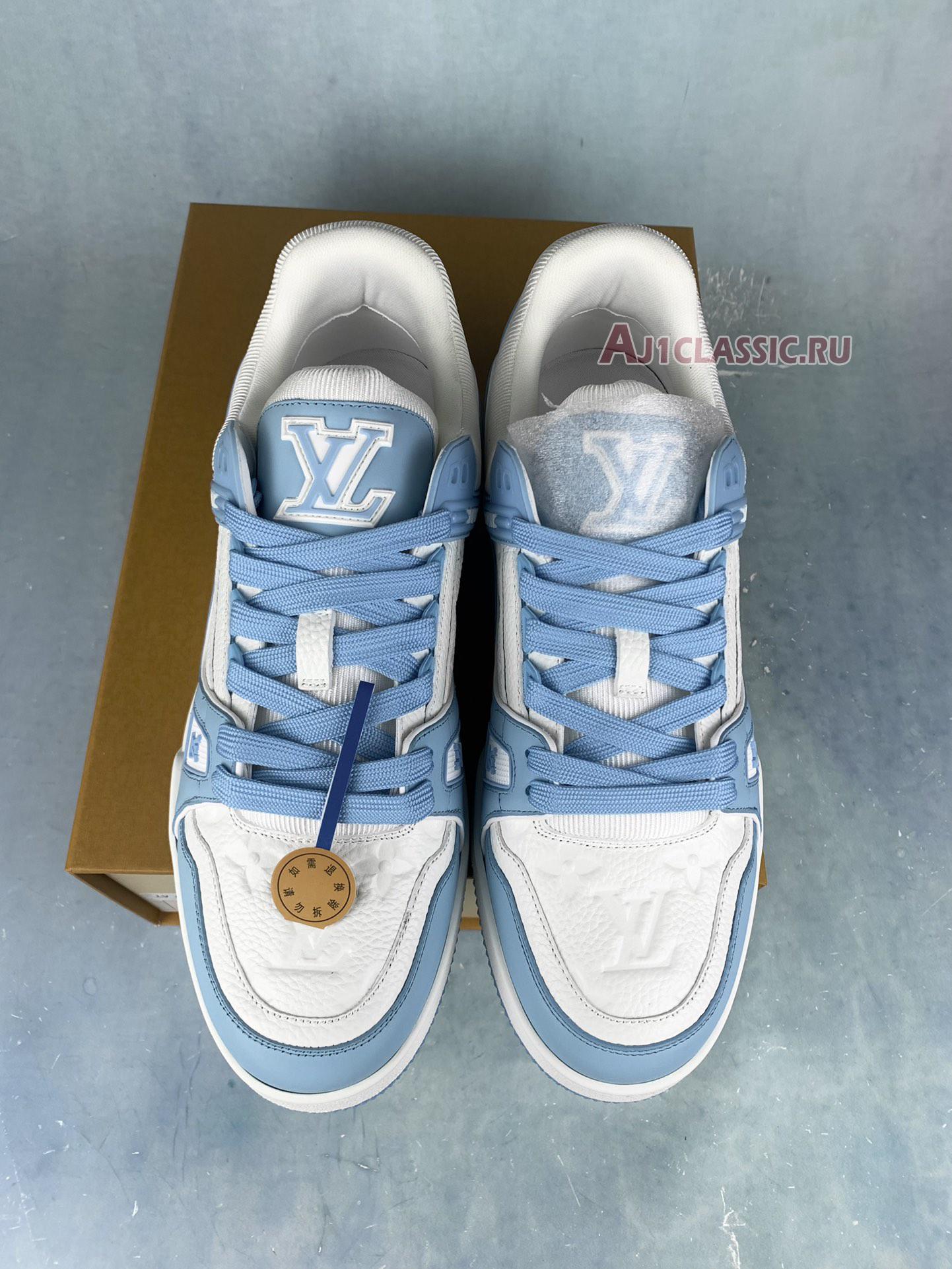 New Louis Vuitton Trainer Low "White Sky Blue" 1AA6X4 Shoes