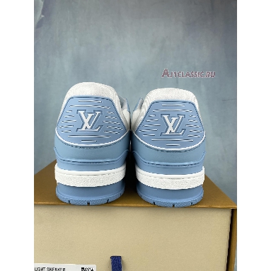 Buy Louis Vuitton Trainer Low "White Sky Blue" 1AA6X4 Quality Reps Replicas Shoes