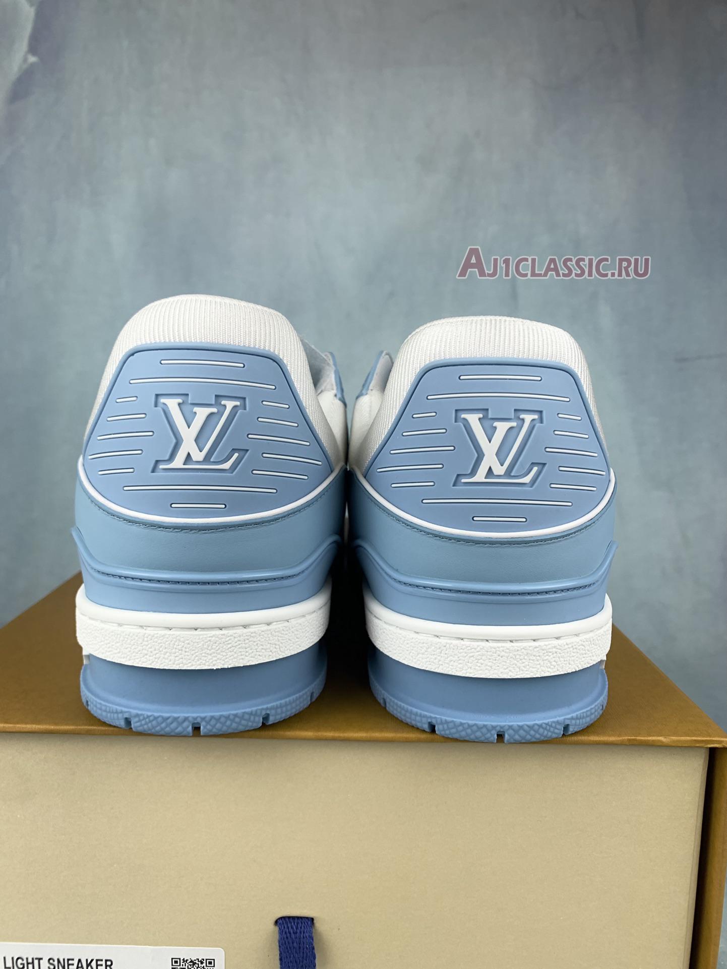 New Louis Vuitton Trainer Low "White Sky Blue" 1AA6X4 Shoes