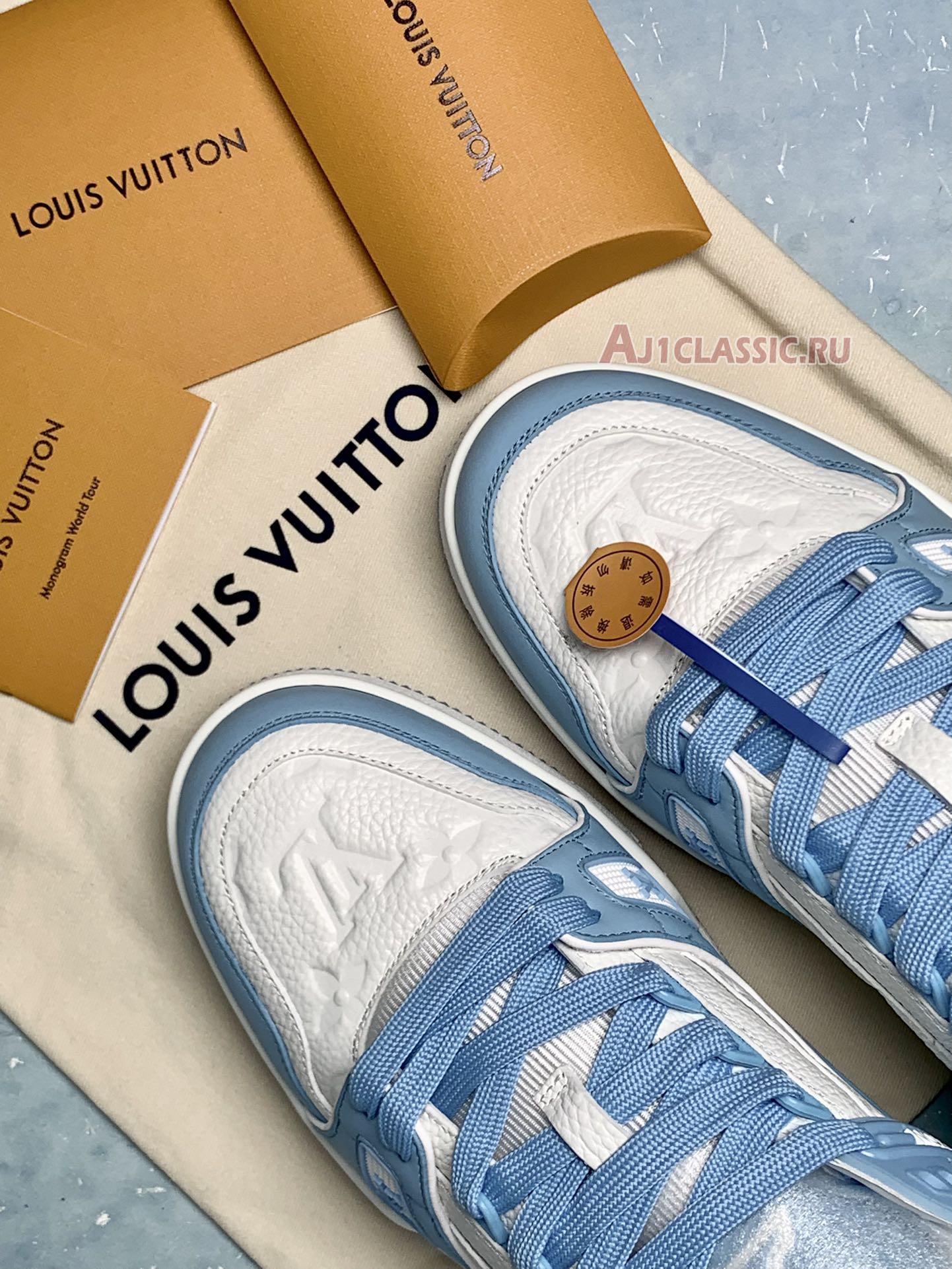 New Louis Vuitton Trainer Low "White Sky Blue" 1AA6X4 Shoes