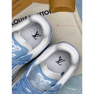Buy Louis Vuitton Trainer Low "White Sky Blue" 1AA6X4 Quality Reps Replicas Shoes