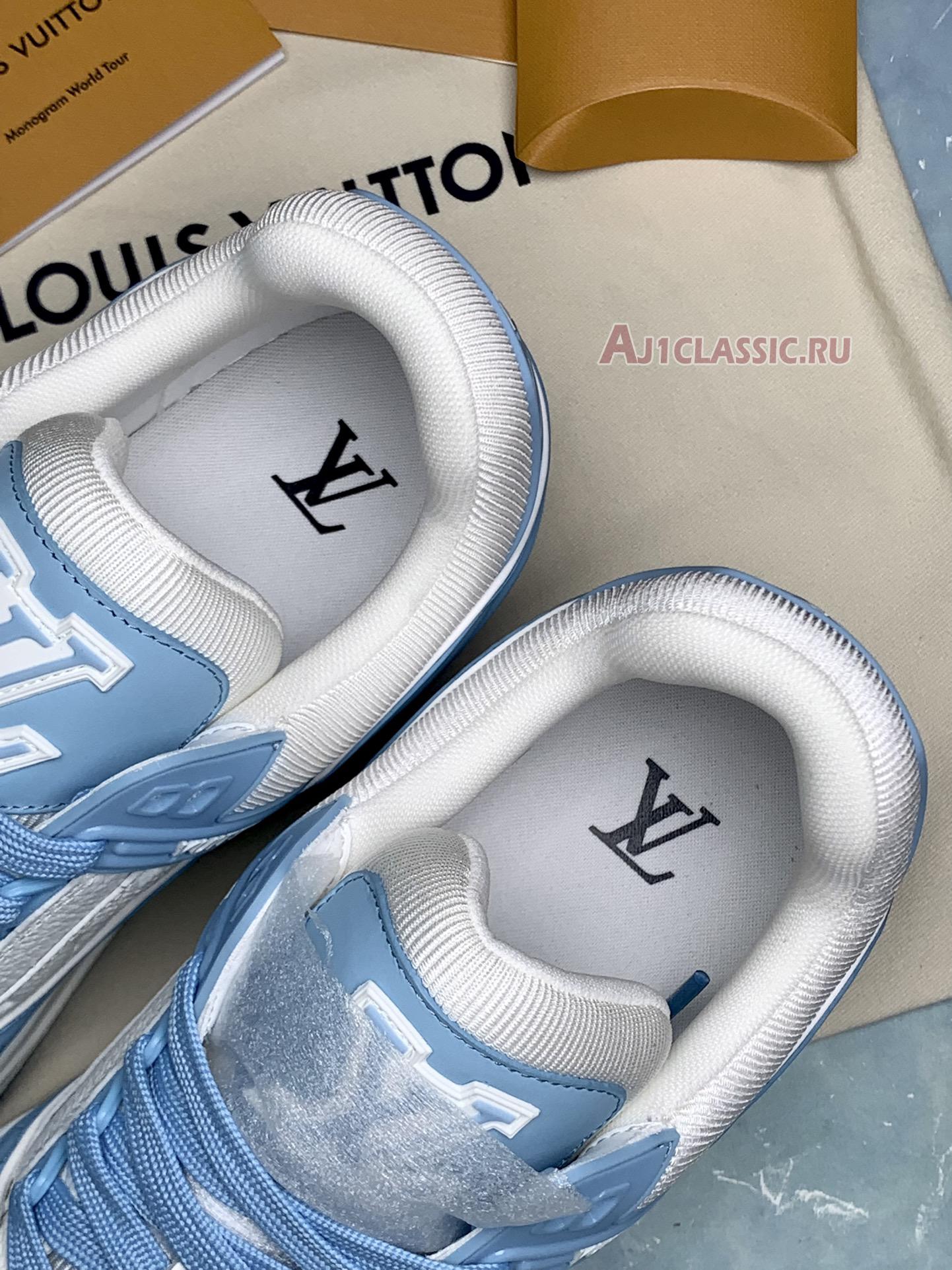 New Louis Vuitton Trainer Low "White Sky Blue" 1AA6X4 Shoes
