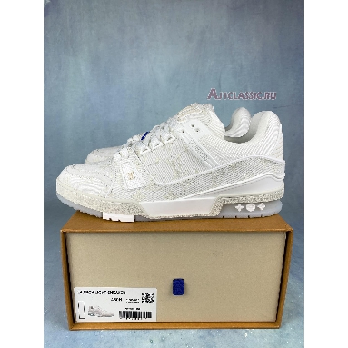 Buy Louis Vuitton Trainer Low Canvas "White" 1A8WAU-1 Quality Reps Replicas Shoes