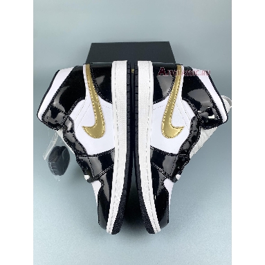 Buy Air Jordan 1 Mid Patent SE "Black Metallic Gold" 852542-007-1 Quality Reps Replicas Shoes