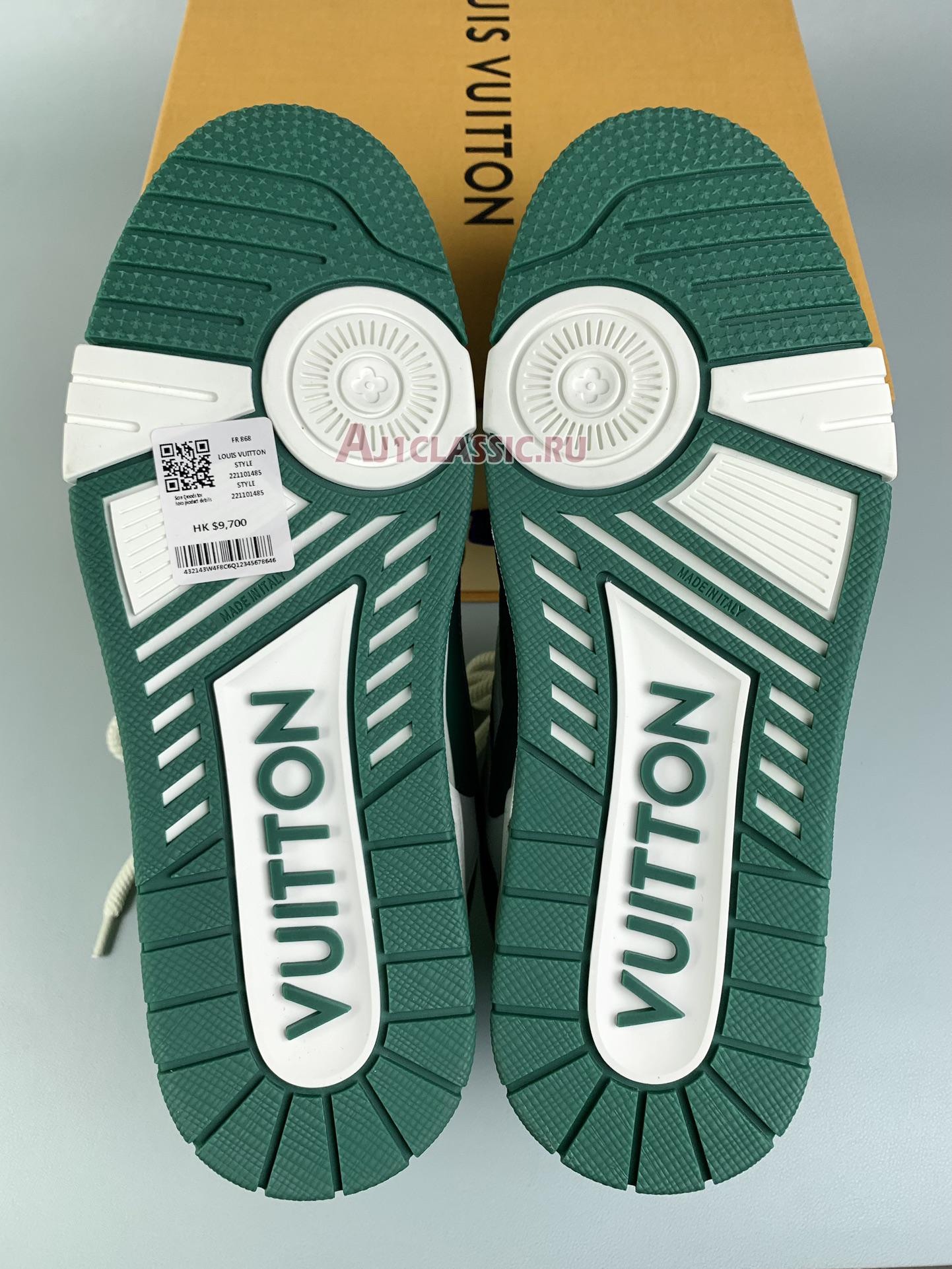 New Louis Vuitton LV Skate Sneaker "Green White" 1AC520 Shoes