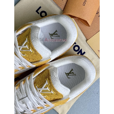 Buy Louis Vuitton LV Trainer Sneaker "Yellow Monogram Denim White" 1A9JHF Quality Reps Replicas Shoes