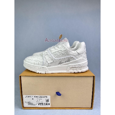 Buy Louis Vuitton LV Trainer Sneaker "White Grey Signature" 1A8WAY-1 Quality Reps Replicas Shoes
