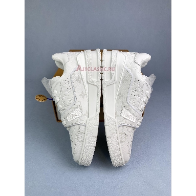 Buy Louis Vuitton LV Trainer Sneaker "White Grey Signature" 1A8WAY-1 Quality Reps Replicas Shoes