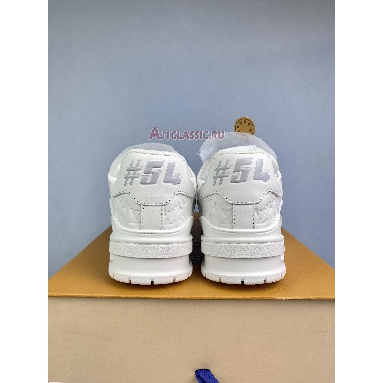 Buy Louis Vuitton LV Trainer Sneaker "White Grey Signature" 1A8WAY-1 Quality Reps Replicas Shoes