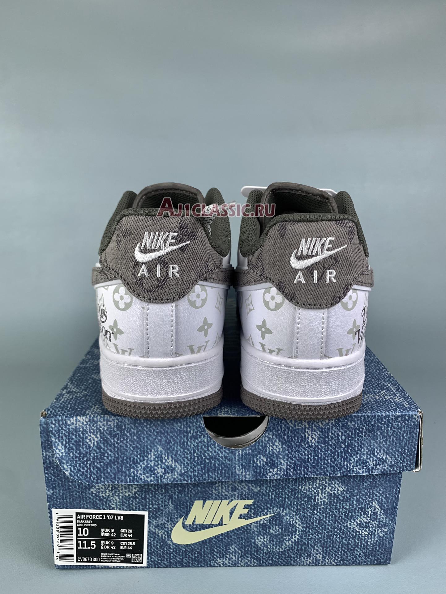 New Louis Vuitton x Nike Air Force 1 "White Brown" CV0670-300 Shoes