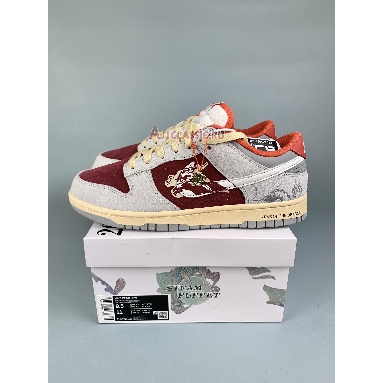 Buy Nike SB Dunk Low Year Of The Dragon "Grey Burgundy" FZ5528-101-1 Quality Reps Replicas Shoes