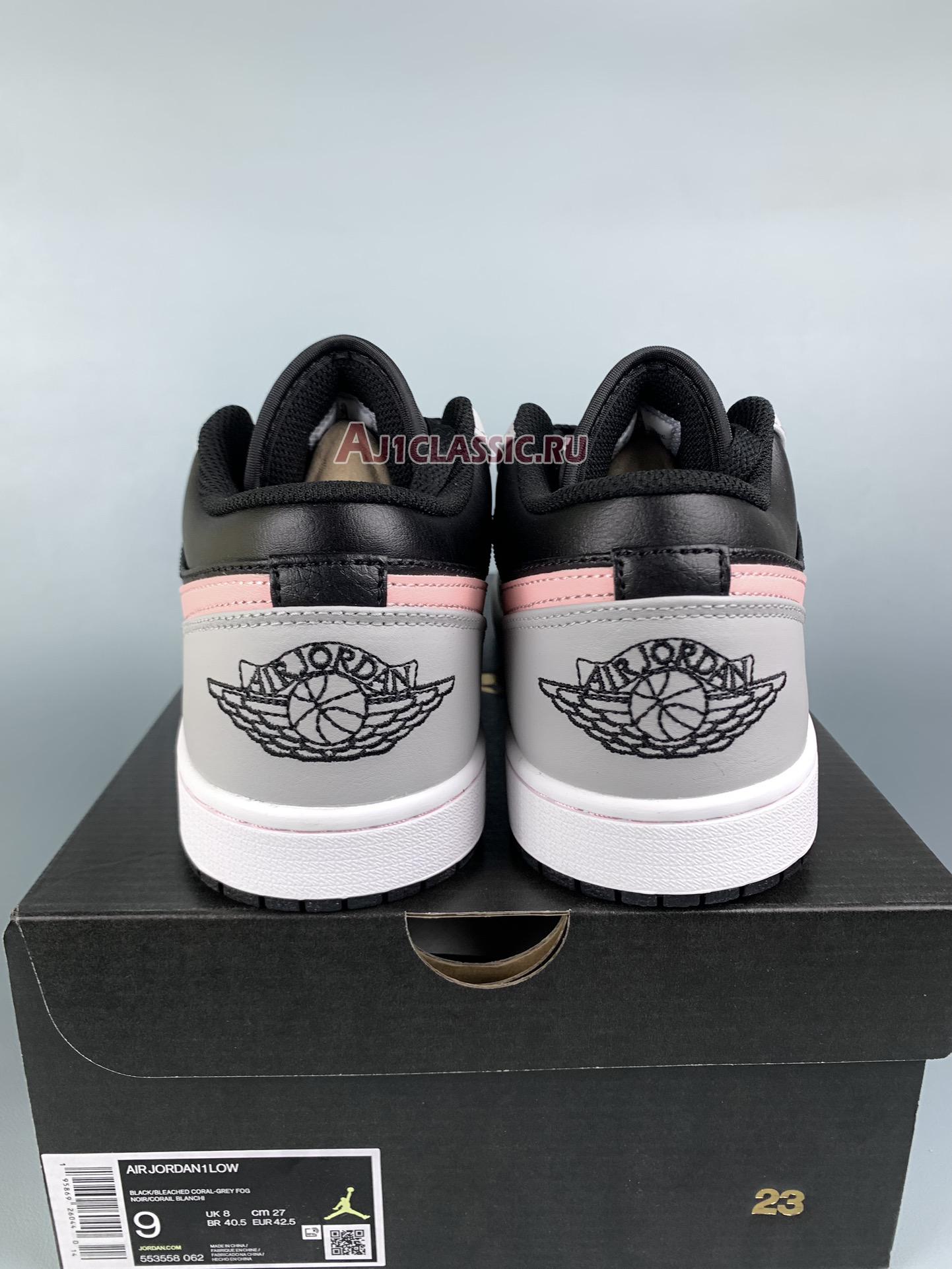 New Air Jordan 1 Low "Grey Fog Bleached Coral" 553558-062-1 Shoes