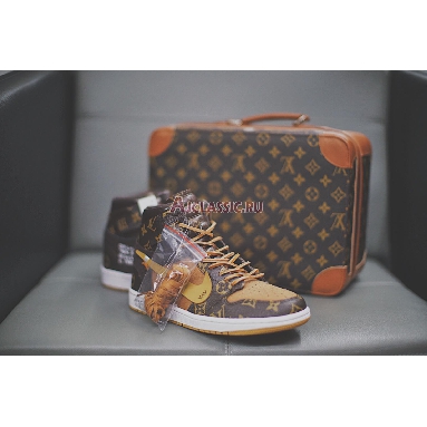 Buy Louis Vuitton x Off-White x Air Jordan 1 "Off-Louis Brown" AQ0818-202-2 (Includes one LV suitcase) Quality Reps Replicas Shoes