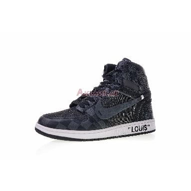 Buy Louis Vuitton x Off-White x Air Jordan 1 "Off-Louis Grey Black" AQ0818-001 (Includes one LV suitcase) Quality Reps Replicas Shoes
