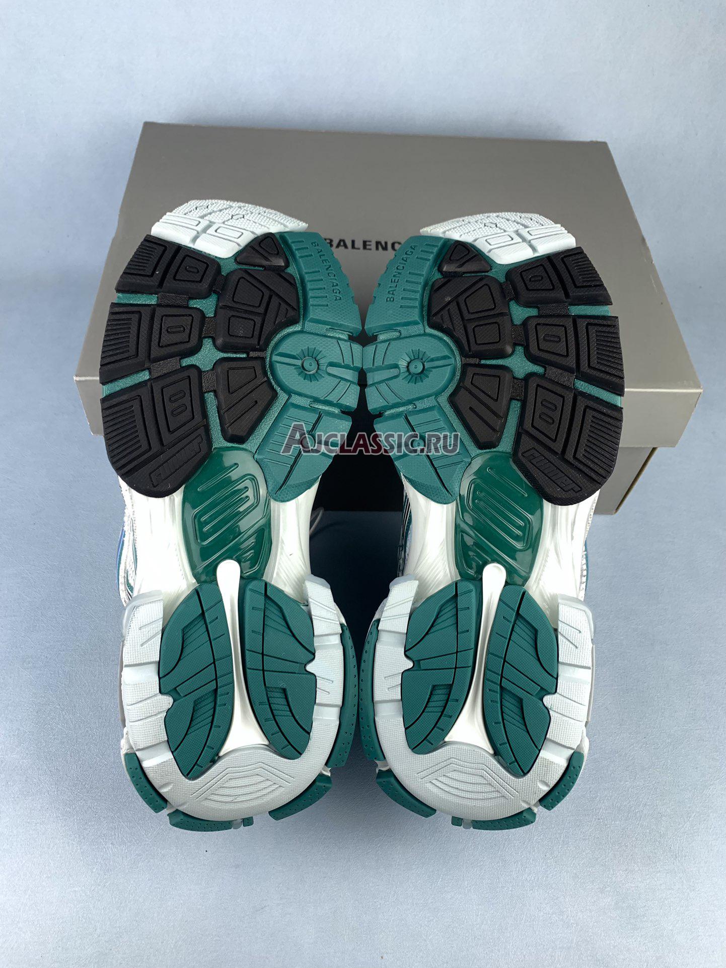 New Balenciaga Runner Sneaker "White Green Blue" 772774 W3RMU 9034 Shoes