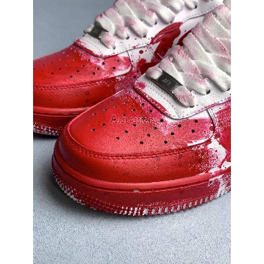 Buy Nike Air Force 1 Low 07 "Custom Blood Stained White Red" CW2288-111-4 Quality Reps Replicas Shoes