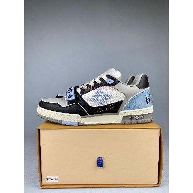 Buy Louis Vuitton LV Trainer Sneaker "Blue Grey Black" 1AC510 Quality Reps Replicas Shoes
