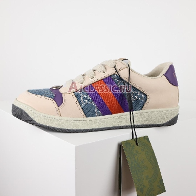 Buy Gucci Screener "Blue GG Lame" Sneaker 577684 2C830 4690 Quality Reps Replicas Shoes