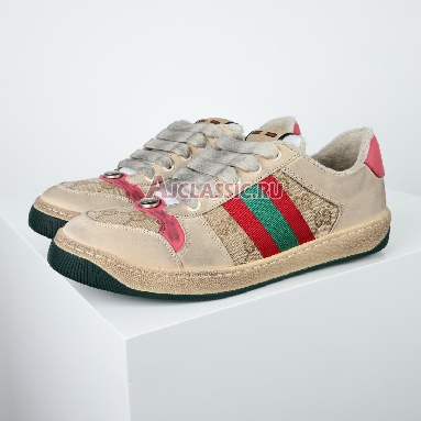 Buy Gucci GG Screener Distressed "GG Canvas - Pink" Sneaker 546551 9Y920 9665 Quality Reps Replicas Shoes