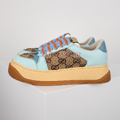 Buy Gucci Screener "GG Monogram - Beige Blue Orange" Wmns Sneaker 757700 FAB4C 2562 Quality Reps Replicas Shoes