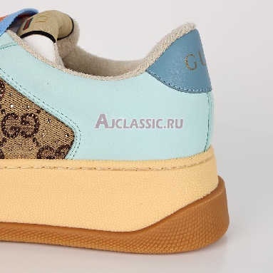 Buy Gucci Screener "GG Monogram - Beige Blue Orange" Wmns Sneaker 757700 FAB4C 2562 Quality Reps Replicas Shoes