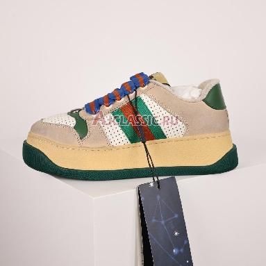 Buy Gucci Screener "Off White Green Red" Sneaker 756465 0YIA0 9547 Quality Reps Replicas Shoes