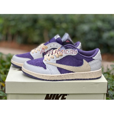 Buy Travis Scott x Air Jordan 1 Low "Reverse Purple" CQ4277-117 Quality Reps Replicas Shoes