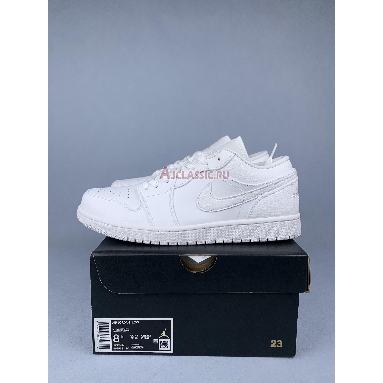 Buy Air Jordan 1 Low Triple White Tumbled Leather White 553558-130 Quality Reps Replicas Shoes