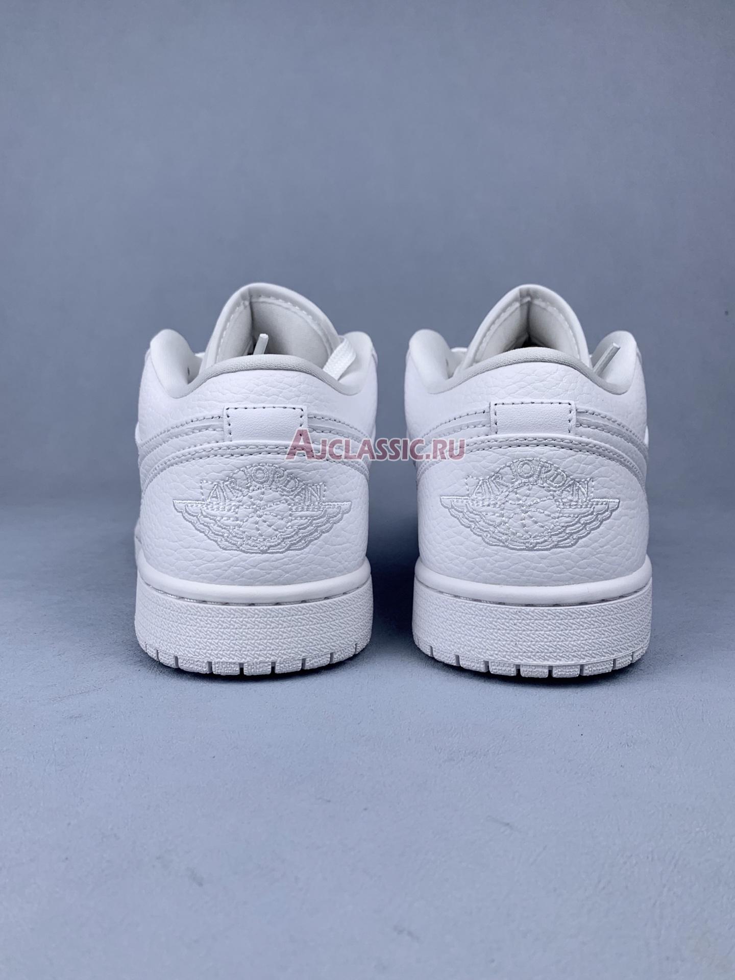 New Air Jordan 1 Low "Triple White Tumbled Leather" 553558-130 Shoes