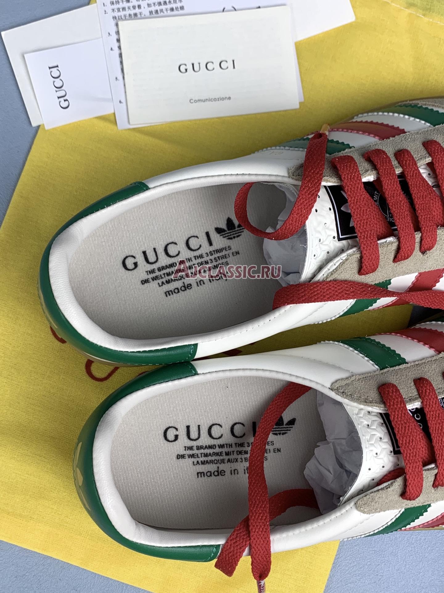 New Adidas x Gucci Gazelle "White Green Red" 726487 AAA43 9547 Shoes