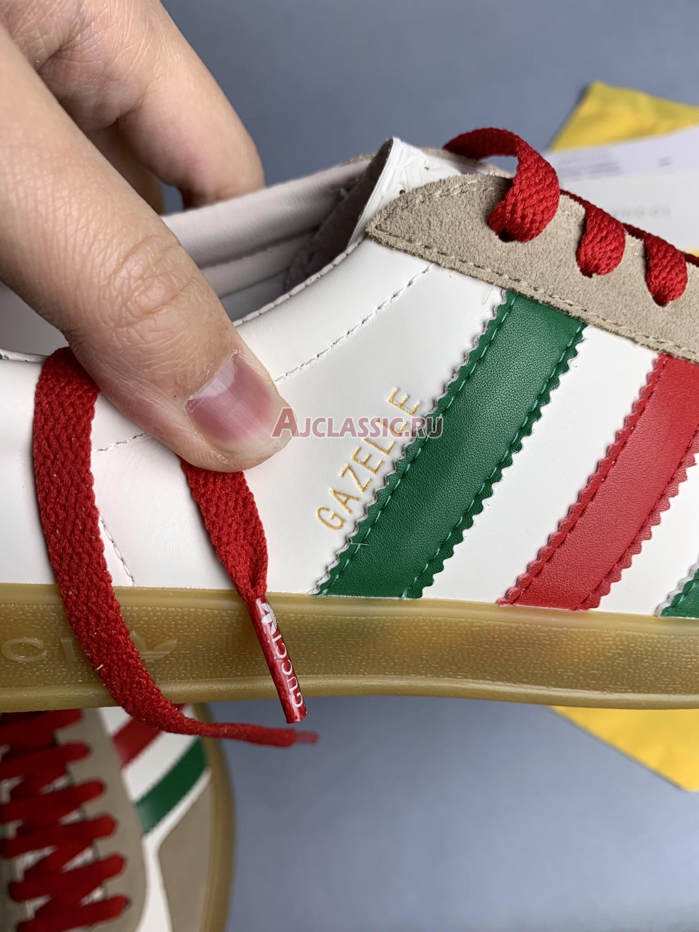 New Adidas x Gucci Gazelle "White Green Red" 726487 AAA43 9547 Shoes