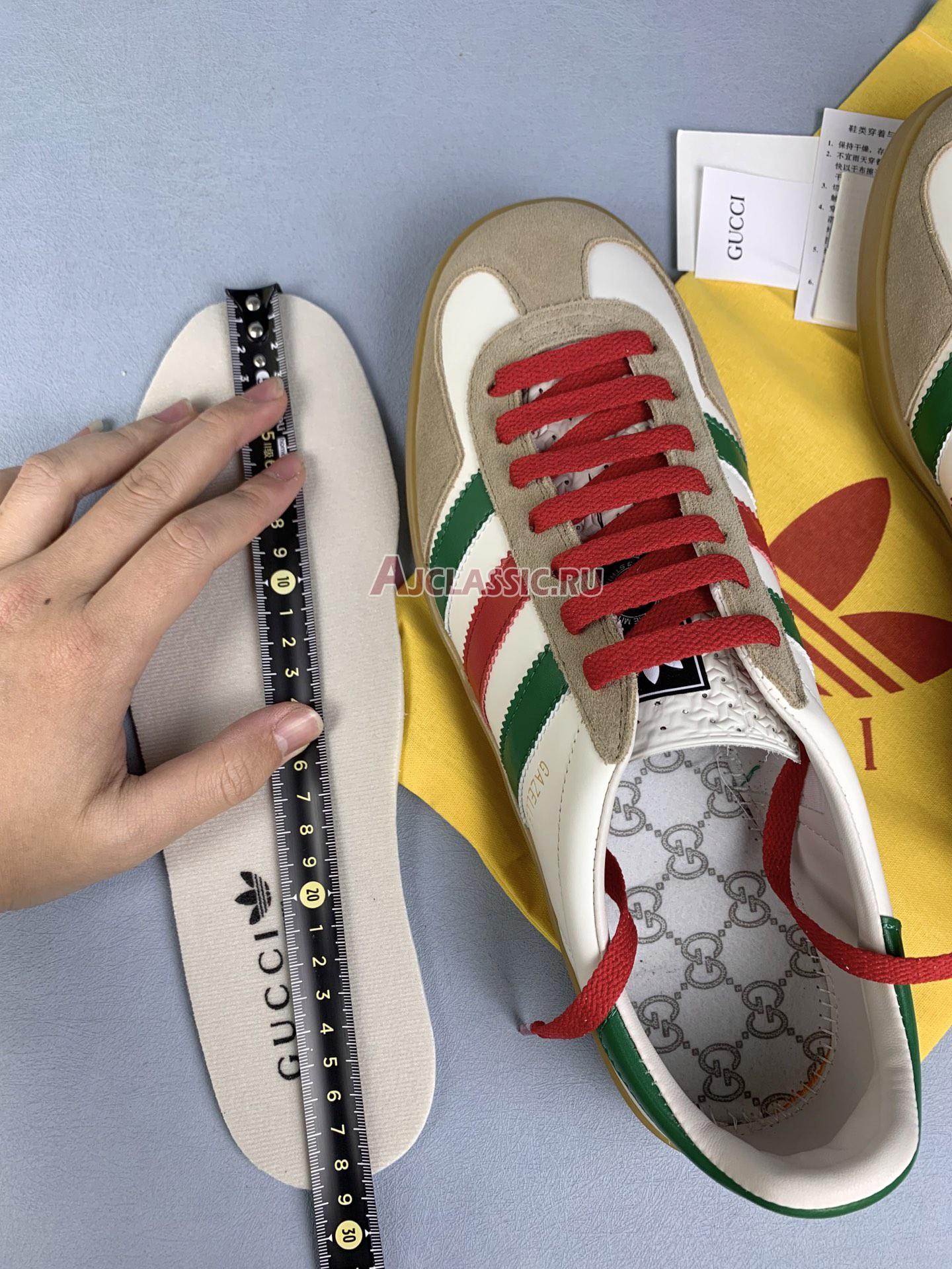 New Adidas x Gucci Gazelle "White Green Red" 726487 AAA43 9547 Shoes