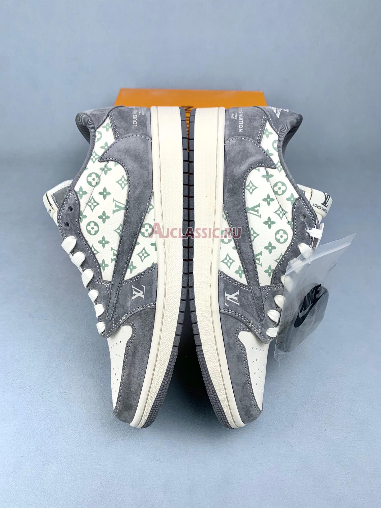 New Custom Travis Scott x Louis Vuitton x Air Jordan 1 Low "White Grey" SJ2068-261 Shoes