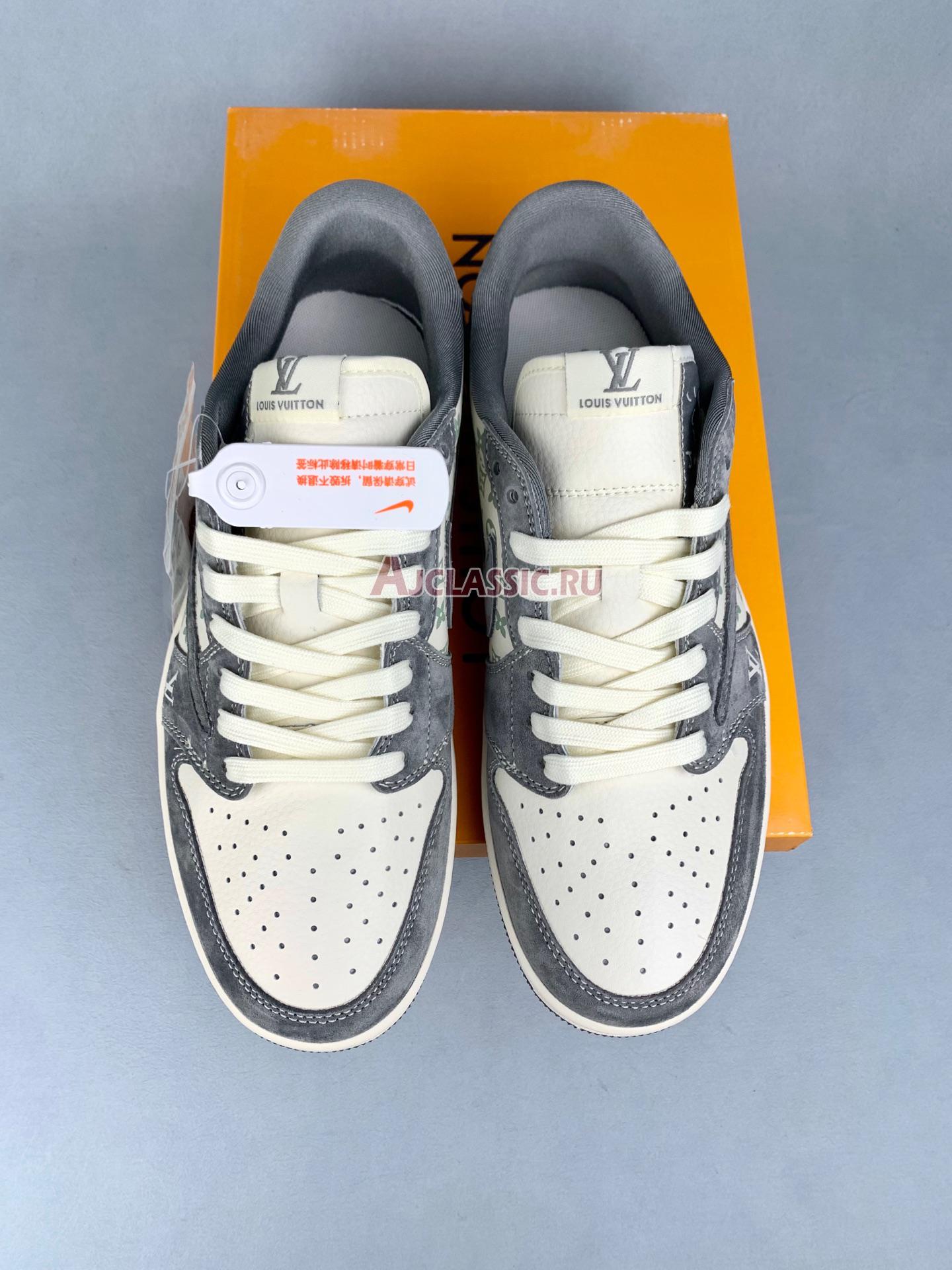 New Custom Travis Scott x Louis Vuitton x Air Jordan 1 Low "White Grey" SJ2068-261 Shoes