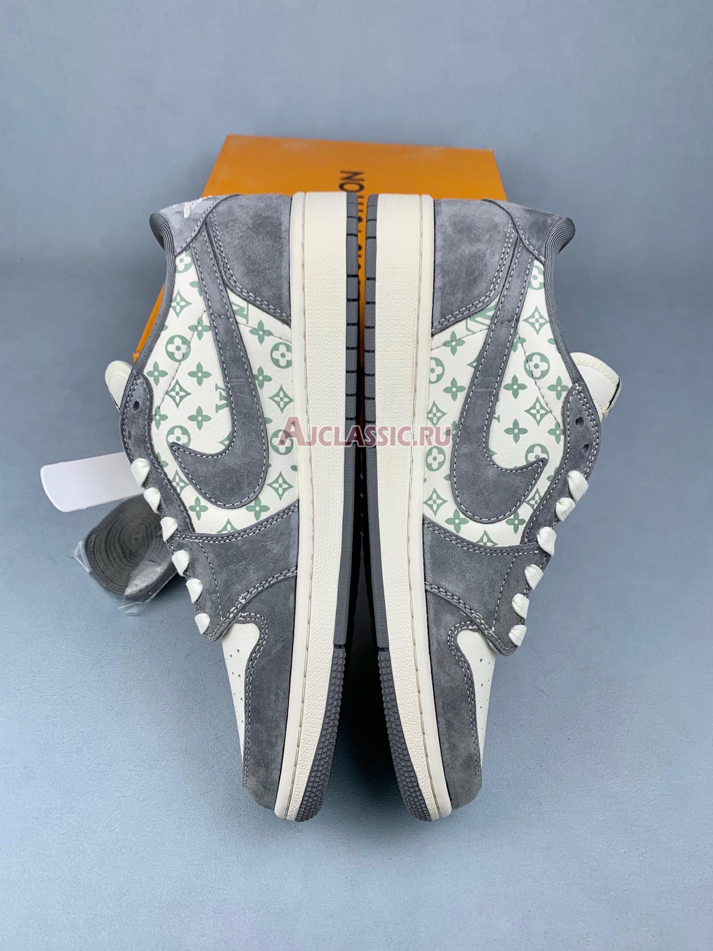 New Custom Travis Scott x Louis Vuitton x Air Jordan 1 Low "White Grey" SJ2068-261 Shoes