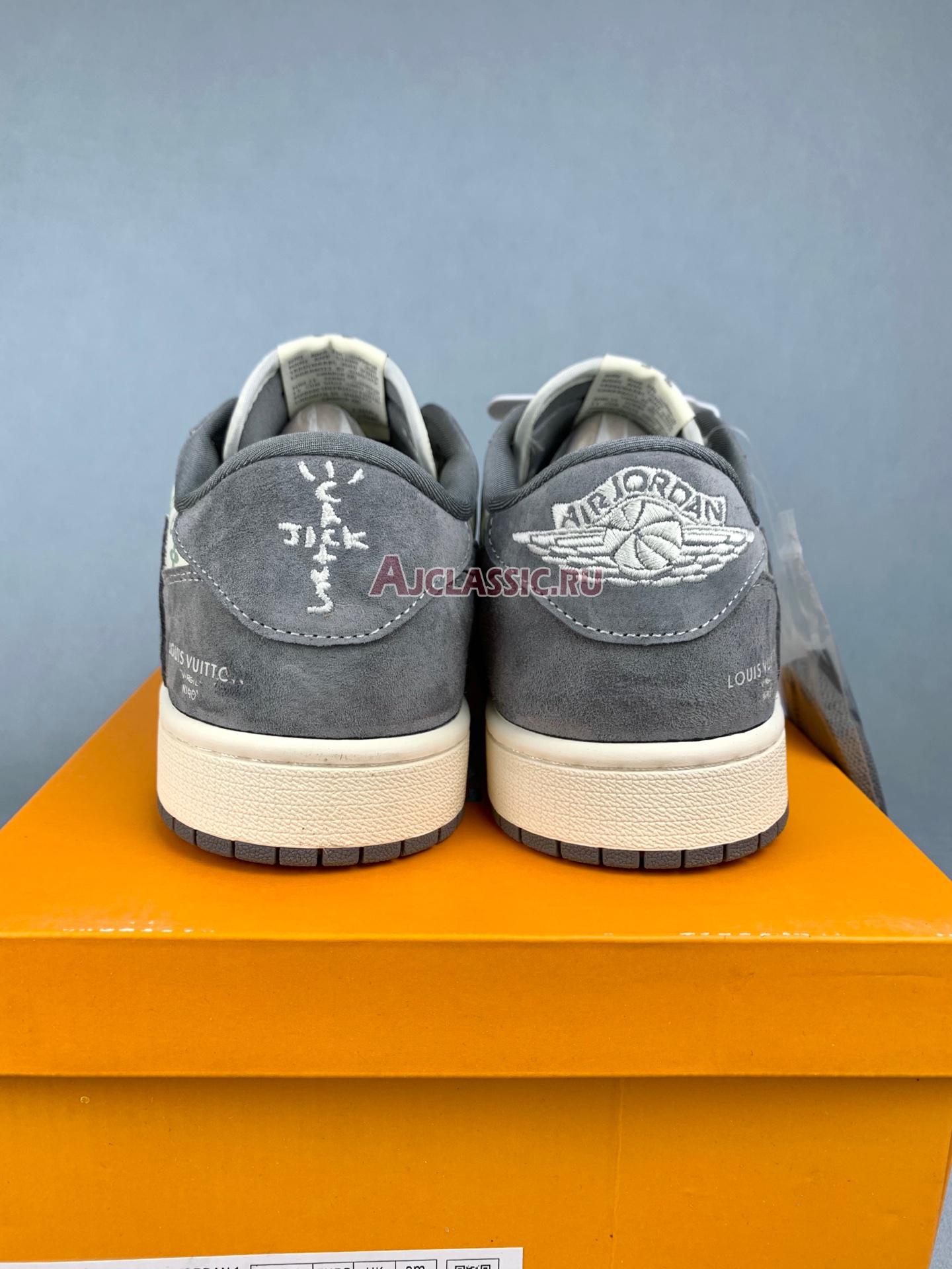 New Custom Travis Scott x Louis Vuitton x Air Jordan 1 Low "White Grey" SJ2068-261 Shoes
