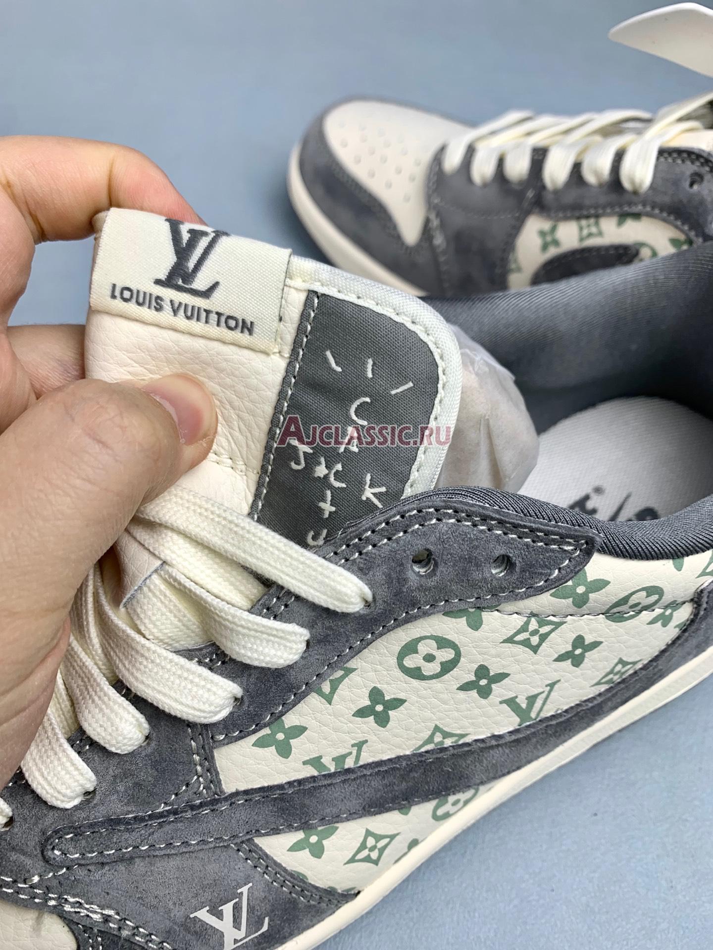 New Custom Travis Scott x Louis Vuitton x Air Jordan 1 Low "White Grey" SJ2068-261 Shoes