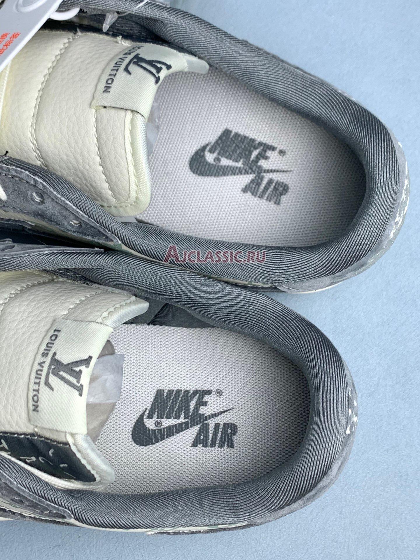 New Custom Travis Scott x Louis Vuitton x Air Jordan 1 Low "White Grey" SJ2068-261 Shoes