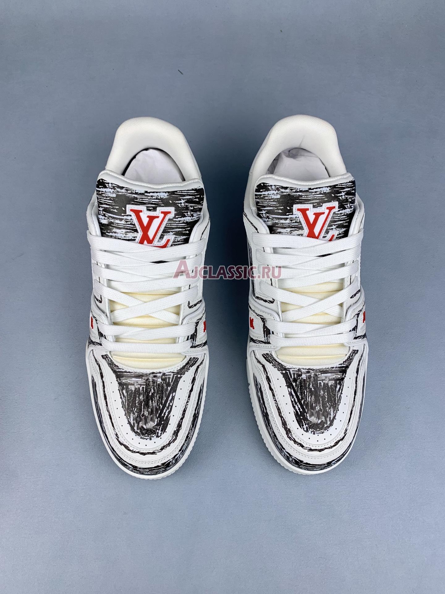 New Louis Vuitton LV Trainer "Beige Black Colored" 1ABLWF Shoes