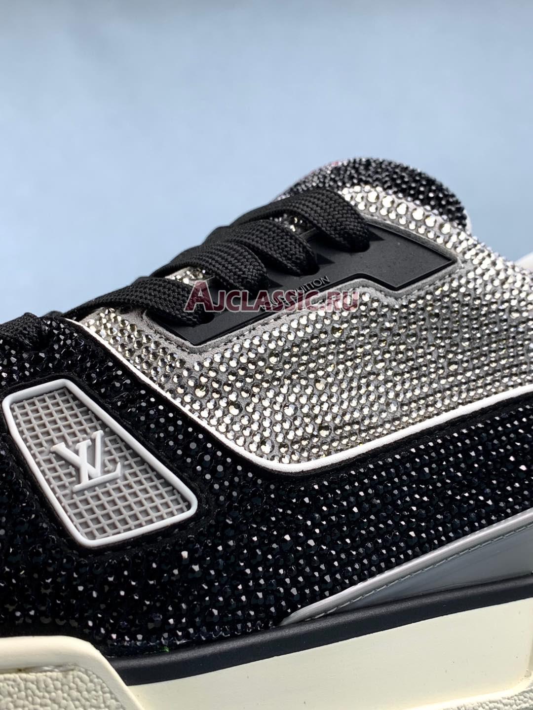 New Louis Vuitton LV Trainer Sneaker "Black Grey Orange Crystal" 1AA6PV-2 Shoes