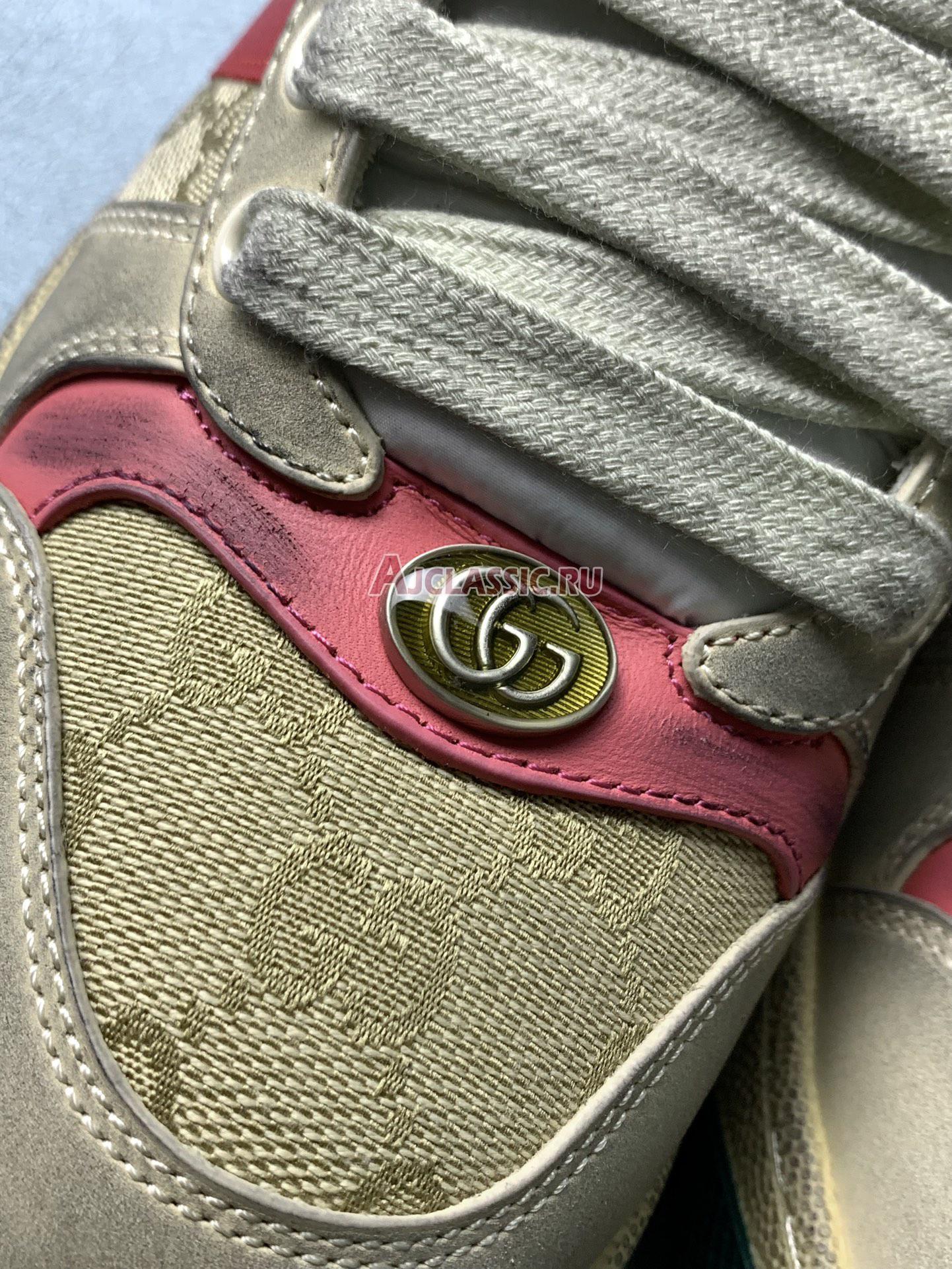 New Gucci Screener "Distressed Pink Green" Sneaker 626620 G1760 9665 Shoes