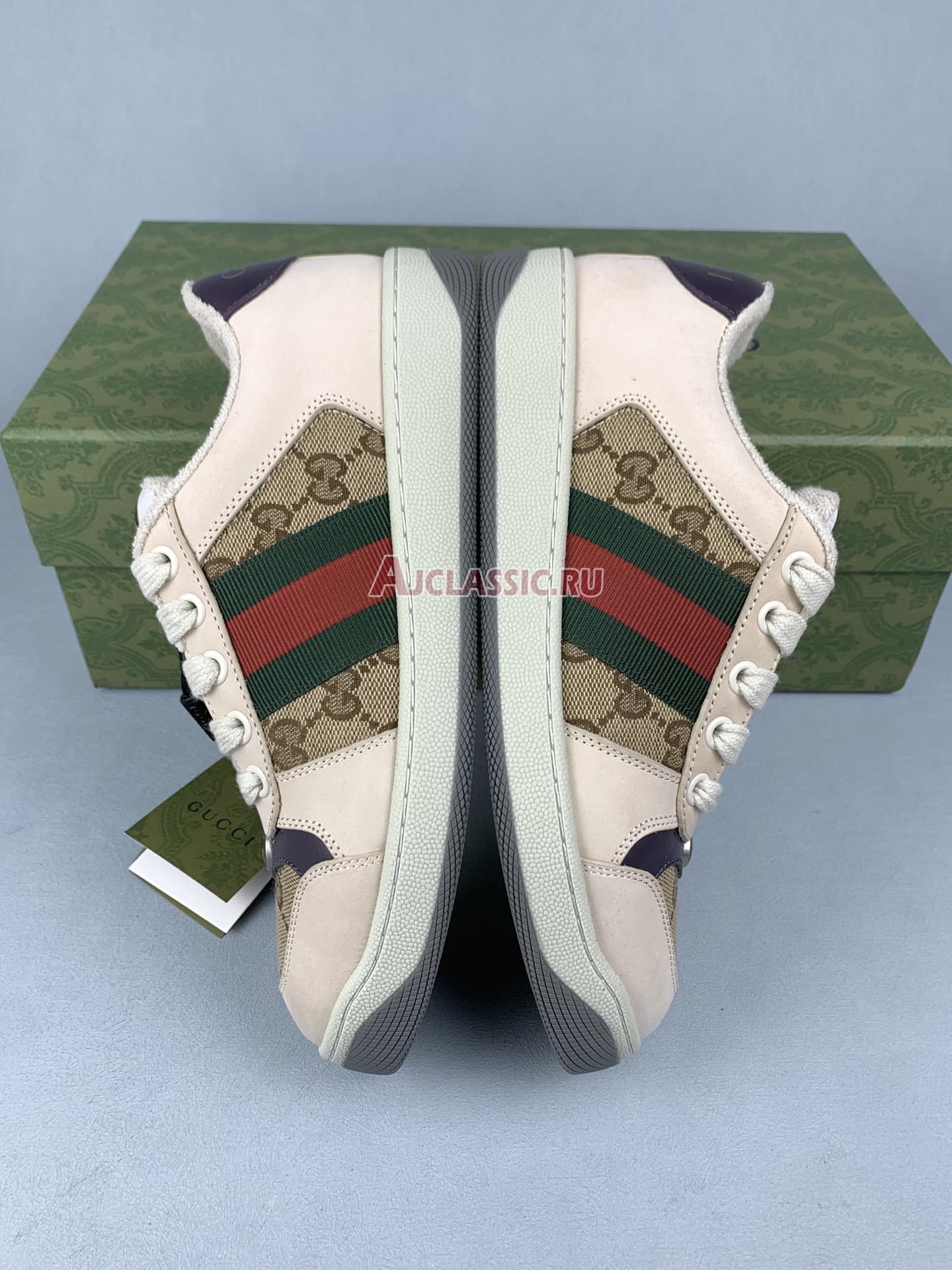 New Gucci Screener "Beige Ebony GG Canvas" Sneaker 677423 HVKI0 9765 Shoes