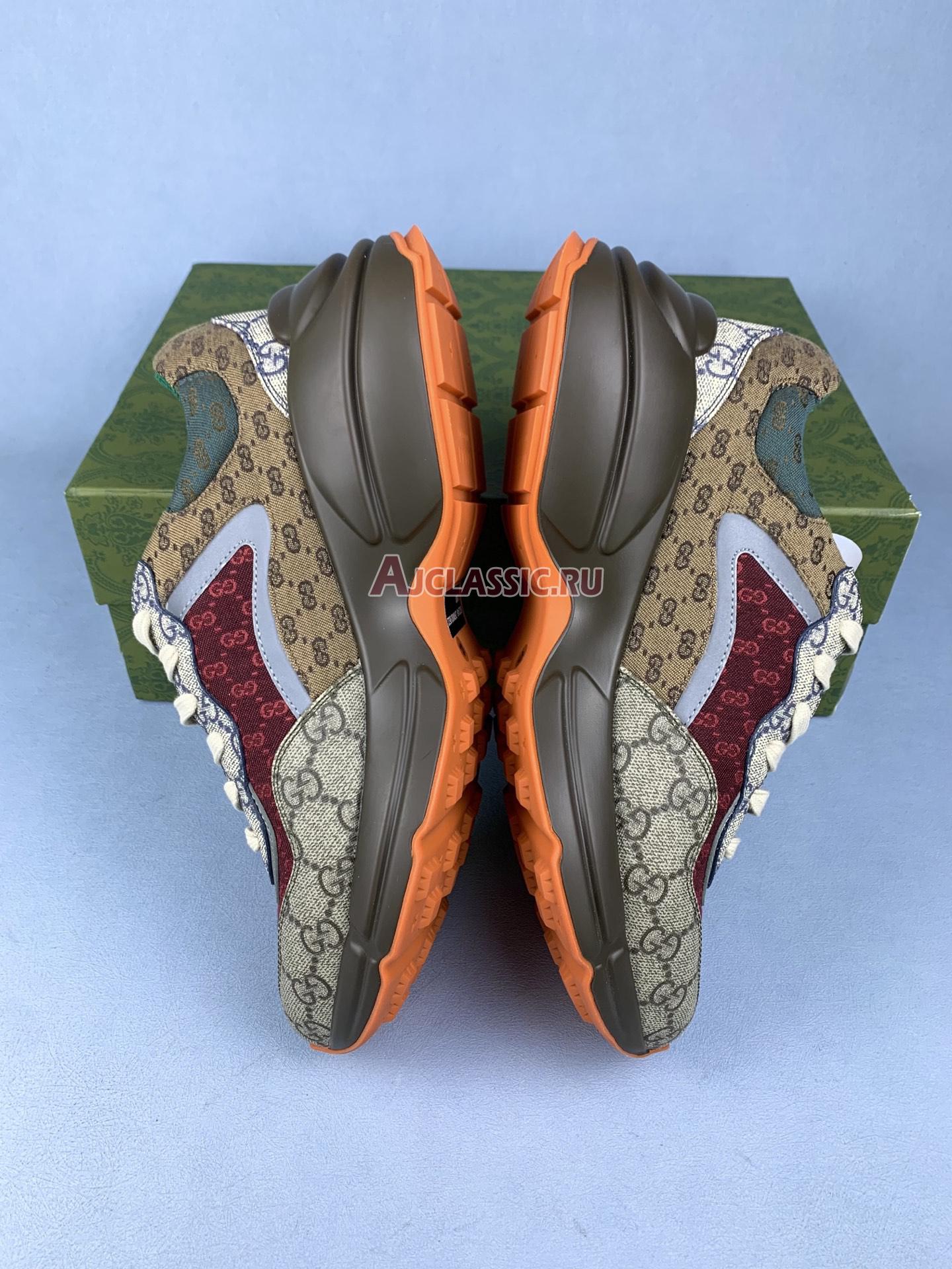 New Gucci Rhyton "Beige Brick Red" Sneaker 619819 99WG0 6060 Shoes