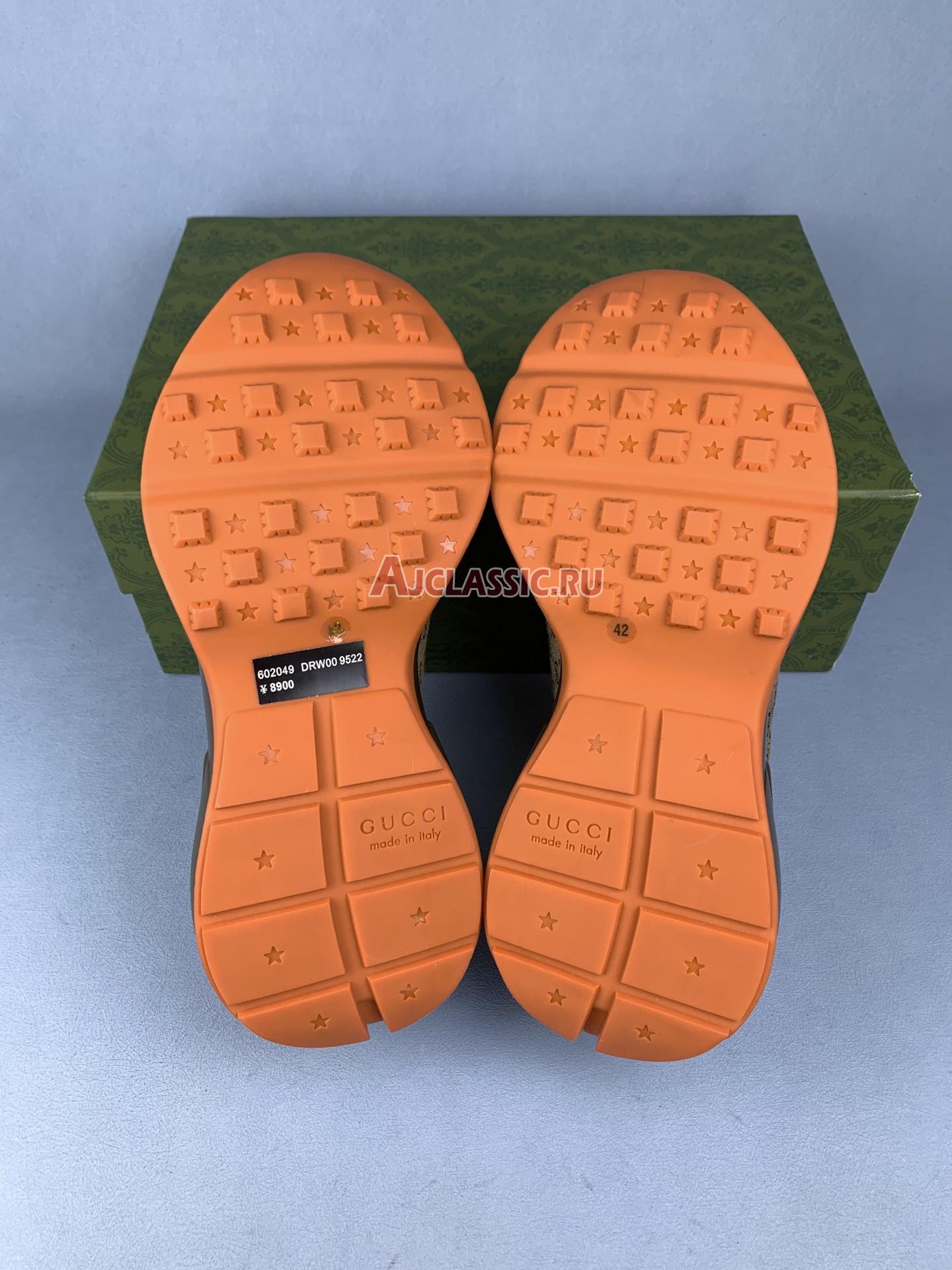 New Gucci Rhyton "Beige Brick Red" Sneaker 619819 99WG0 6060 Shoes